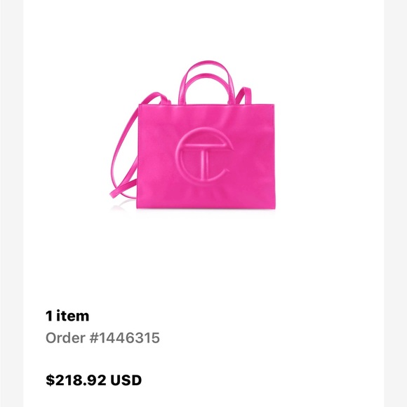 Telfar Medium Pink Azalea Shopping Bag - Picture 13 of 13